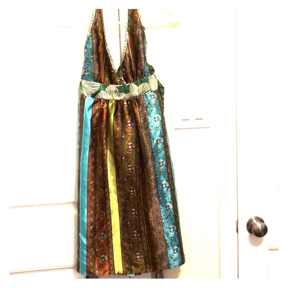 FOREVER 21//HALTER TOP DRESS•MULTI-COLOR